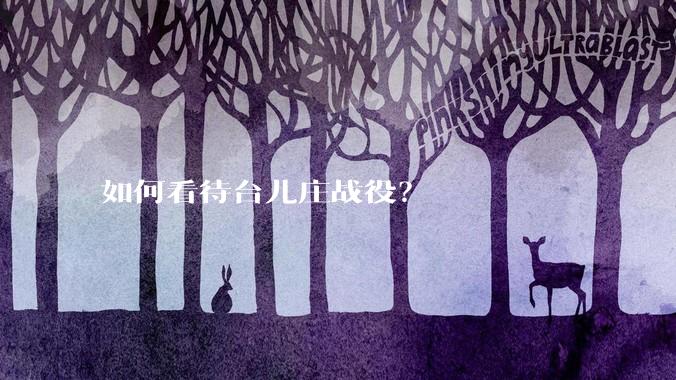 如何看待台儿庄战役？
