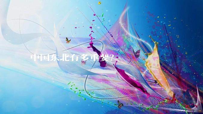 中国东北有多重要？