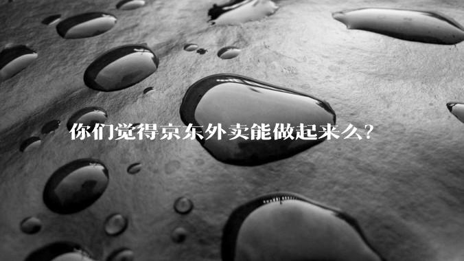 你们觉得京东外卖能做起来么？