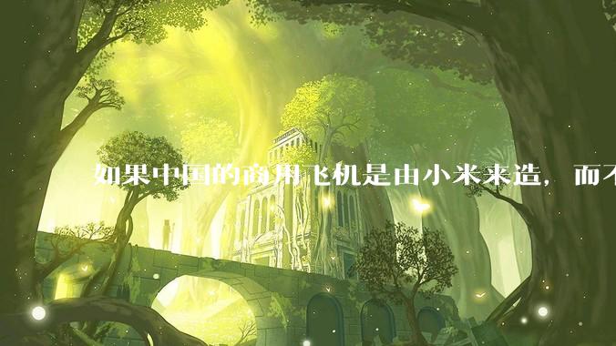 如果中国的商用飞机是由小米来造，而不是中国商飞，现在会是怎样的情况？