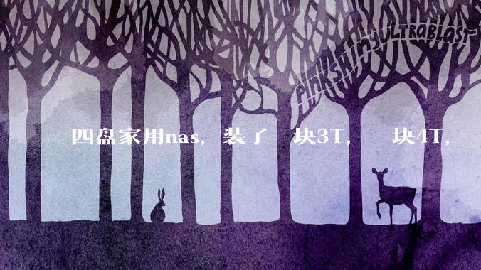 四盘家用nas，装了一块3T，一块4T，一块8T，一块16T机械硬盘，不再买新盘，该怎样组RAID？